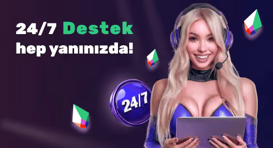 24/7 Destek hep yanınızda: kulaklıklı destek görevlisi kadın