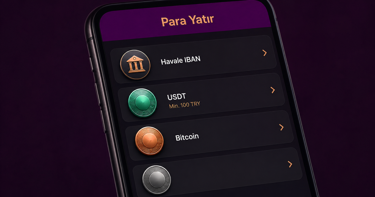Lüks Gazino para yatırma ekranı